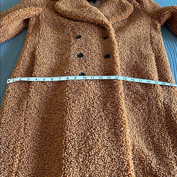 J. Crew Women’s Double-Breasted Teddy Sherpa Topcoat in Adobe Clay - Picture 6 of 7